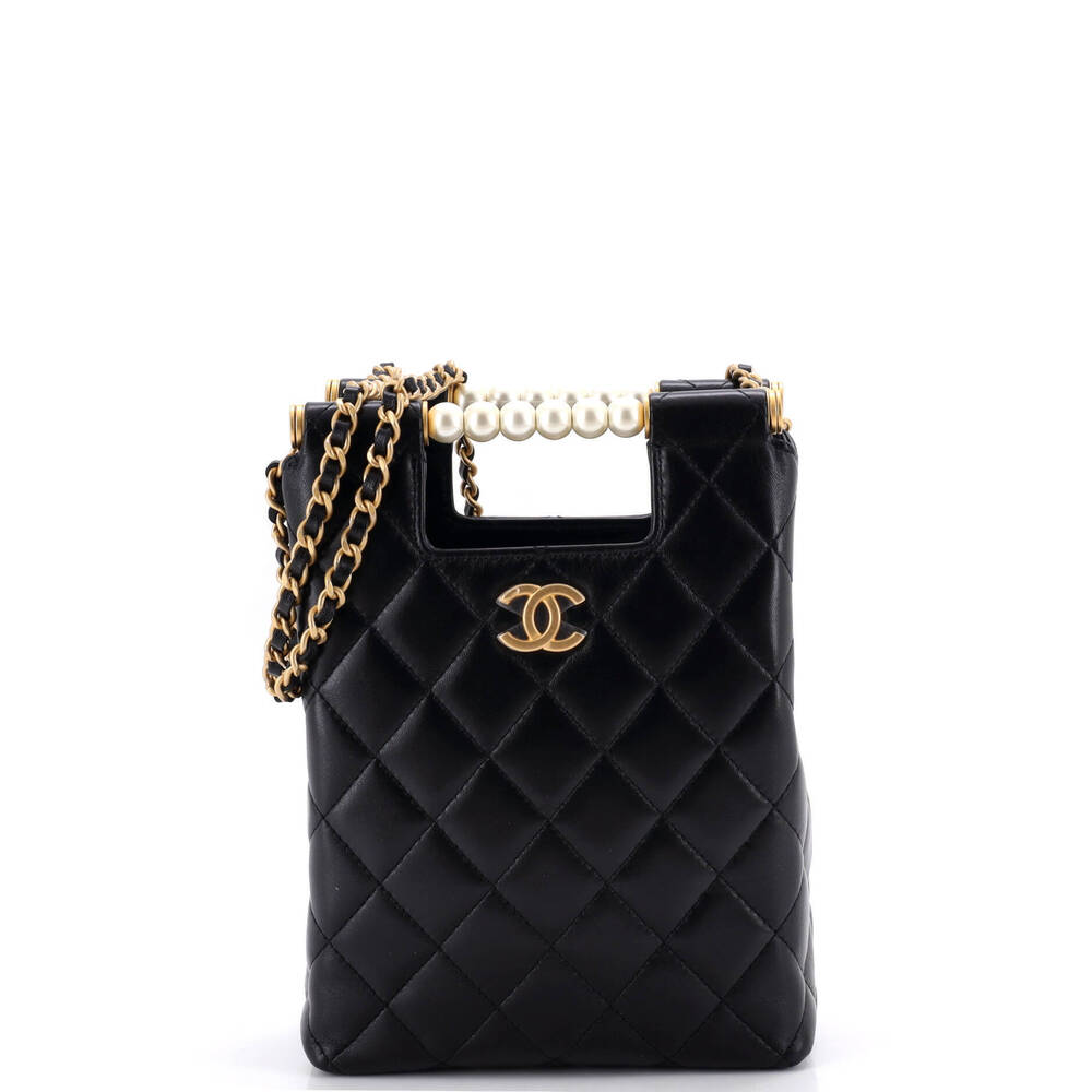 Chanel Mini CC Pearls Bar Handle Box Bag
